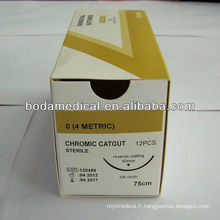 Suture absorbable suture catgut chromée